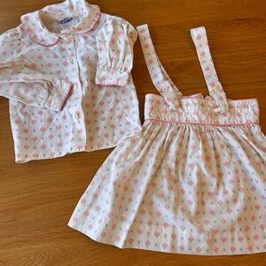 vintage 1980s Polly Flinders 2-piece set. Valentine’s Day outfit